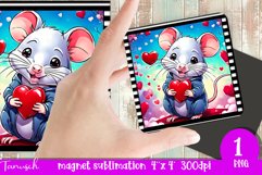 funny anime RAT magnet dog SUBLIMATION PNG Product Image 1
