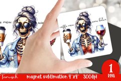 funny Mother&#039;s DAY Wine magnet Sublimation Coffee Product Image 1