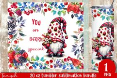 cute watercolor strawberry GNIOME 20 oz Tumbler Sublimation Product Image 1