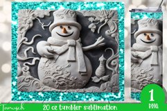 3d gothic christmas ugly snowman plaster 20oz tumbler Bundle Product Image 2