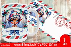 cute christmas MUG wrap Sublimation PNG Product Image 1