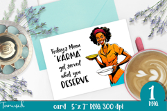 retro housewife funny woman card sublimation design PNG Product Image 1