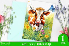 funny COW printable card sublimation PNG / Product Image 1