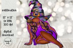 halloween sexy witch african american girl gnome Sublimation Product Image 1