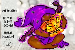 halloween sexy witch african american girl gnome Sublimation Product Image 1