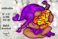 halloween sexy witch girl gnome Sublimation PNG Product Image 1