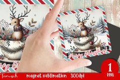 cute rustic Christmas magnet sublimation / elf Product Image 1