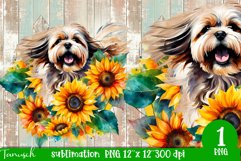 watercolor LHASA APSO sublimation PNG / dog design Product Image 1