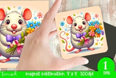 cute EASTER magnet Sublimation PNG Product Image 1