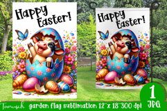 happy EASTER Sublimation / hatching Egg / Garden Flag bundle Product Image 5