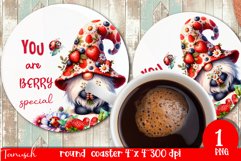 cute gnome Round Coaster Sublimation PNG Product Image 1