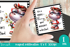 whimsical animals magnet sublimation design PNG Product Image 1