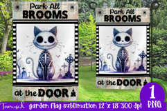 vintage Creepy sublimation Halloween Garden Flag PNG Product Image 1