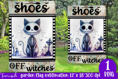 vintage Creepy sublimation Halloween Garden Flag PNG Product Image 1