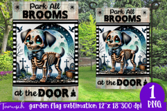 vintage Creepy sublimation Halloween Garden Flag PNG Product Image 1