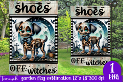 vintage Creepy sublimation Halloween Garden Flag PNG Product Image 1
