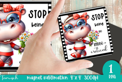 whimsical animals magnet sublimation design PNG Product Image 1