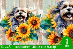 watercolor LHASA APSO sublimation PNG / dog design Product Image 1