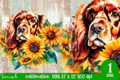 watercolor Cocker Spaniel dog sublimation PNG Product Image 1