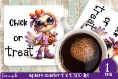 Halloween Animal square coaster sublimation PNG Product Image 15