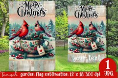 cute rustic Christmas Garden Flag sublimation Product Image 1