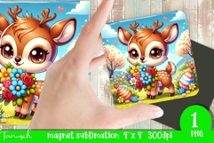 cute EASTER magnet Sublimation PNG Product Image 1