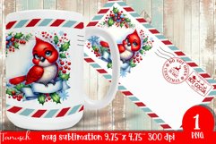 cute christmas MUG wrap Sublimation PNG Product Image 1