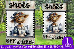 vintage Creepy sublimation Halloween Garden Flag PNG Product Image 1