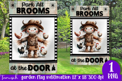 vintage Creepy sublimation Halloween Garden Flag PNG Product Image 1