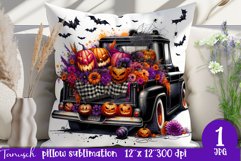 funny Creepy Truck sublimation Halloween pillow JPG Product Image 1