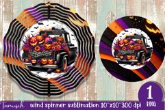 Halloween Wind Spinner sublimation / Creepy Truck Product Image 1