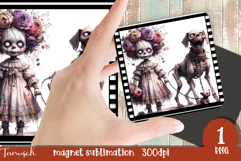retro spooky Halloween MAGNET sublimation PNG Product Image 1
