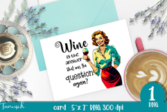 retro housewife funny woman card sublimation design PNG Product Image 1