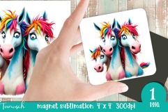 funny farm animals magnet sublimation PNG Product Image 1