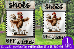 vintage Creepy sublimation Halloween Garden Flag PNG Product Image 1