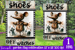 vintage Creepy sublimation Halloween Garden Flag PNG Product Image 1