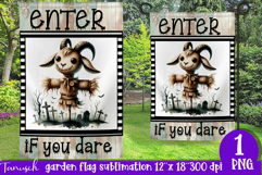 vintage Creepy sublimation Halloween Garden Flag PNG Product Image 1