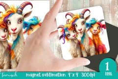 funny farm animals magnet sublimation PNG Product Image 1