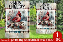 cute rustic Christmas Garden Flag sublimation Product Image 1