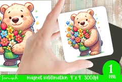 cute EASTER magnet Sublimation PNG Product Image 1