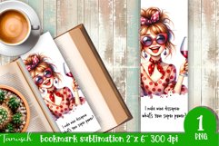 funny Wine bookmark Sublimation / best friends wine together Product Image 1
