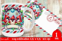 cute christmas MUG wrap Sublimation PNG Product Image 1