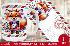 funny christmas FOX MUG Wrap Sublimation Product Image 1