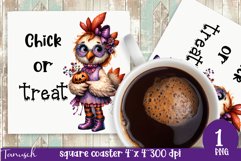 Halloween Animal square coaster sublimation PNG Product Image 17