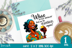 retro housewife funny woman card sublimation design PNG Product Image 1