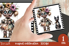 retro spooky Halloween MAGNET sublimation PNG Product Image 1