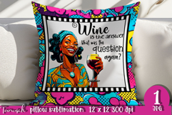 retro housewife funny woman pillow sublimation design JPG Product Image 1