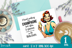 retro housewife funny woman card sublimation design PNG Product Image 1