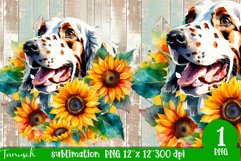 watercolor English Setter dog sublimation PNG Product Image 1