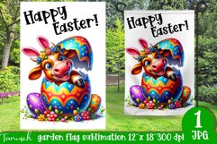 happy EASTER Sublimation / hatching Egg / Garden Flag Product Image 1